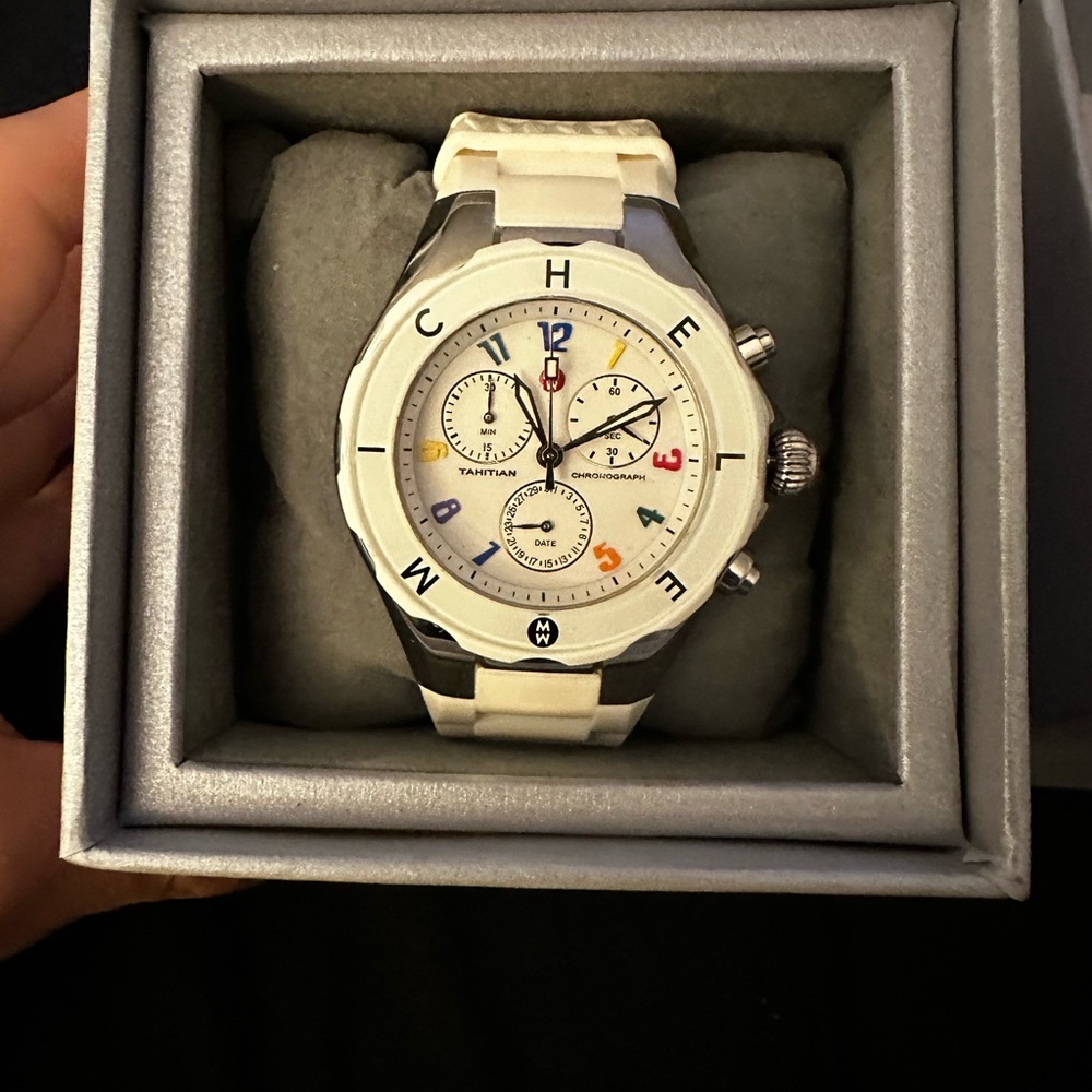 Michele White Ceramic Watch